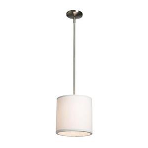 Steven & Chris by Artcraft Mercer Street Collection 10-in x 10-in Tan Drum Mini Pendant Light