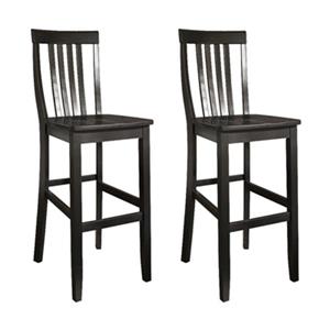 Crosley Furniture School House 30-in Black Bar Stool (Set of 2)