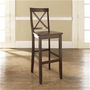 Crosley Furniture 30-in Vintage Mahagany X-Back Bar Stool (Set of 2)