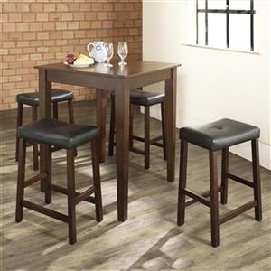 Crosley Furniture Vintage Mahogany 5-Piece Pub Dining Set