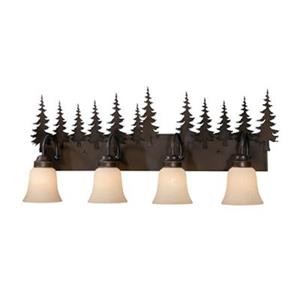 Cascadia Yosemite 4-Light Bronze Rustic Tree Bathroom Vanity Fixture