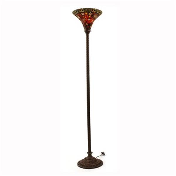 Warehouse of Tiffany 2 Light Tiffany Style Floor Lamp