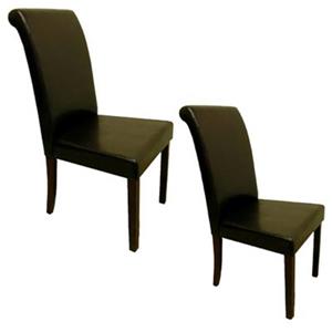 Warehouse of Tiffany 39-in x 18-in Brown Dining Chair (Set of 4)