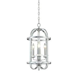 Eurofase Senze Collection 12-in x 24-in Silver 3-Light Foyer Light