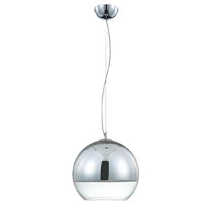 Eurofase Chromos Collection 9.75-in x 9.75-in Chrome Globe Mini Pendant