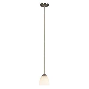 Galaxy Paxton Collection 5.12-in x 44.25-in Brushed Nickel Bell Mini Pendant