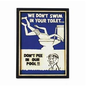 RAM Game Room Products 22-in x 16-in Don't Pee in Our Pool Outdoor Sign