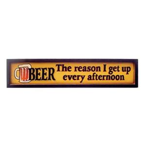 RAM Game Room Products 8-in x 35.50-in Beer Afternoon Framed Art Sign