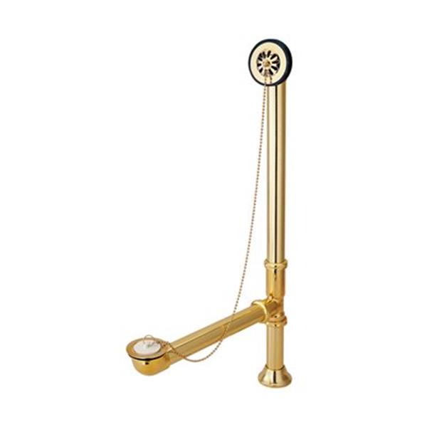 Elements of Design 29-in Brass Polished Brass Brass Claw Foot Drain