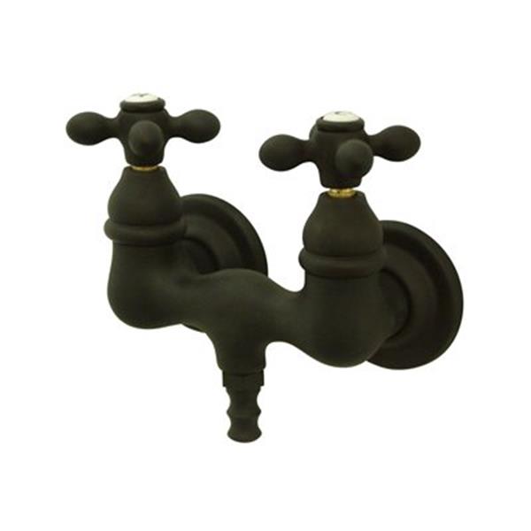 Elements of Design Hot Springs Oil Rubbed Bronze Vintage TubWall Clawfoot Tub and Shower Filler