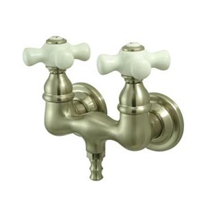 Elements of Design Hot Springs Satin Nickel Vintage TubWall Clawfoot Tub and Shower Filler