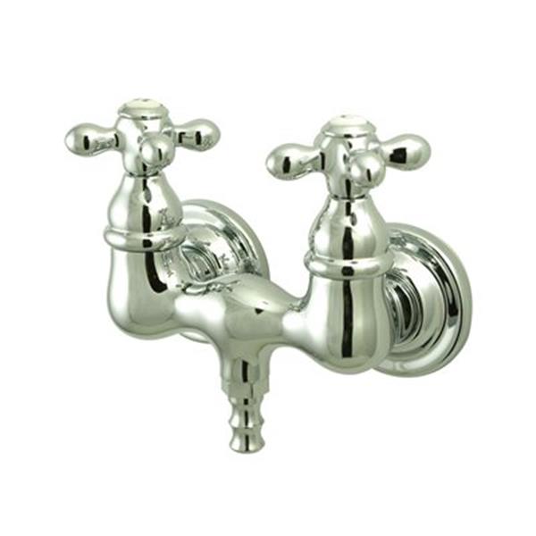 Elements of Design Hot Springs Chrome TubWall Clawfoot Tub and Shower Filler