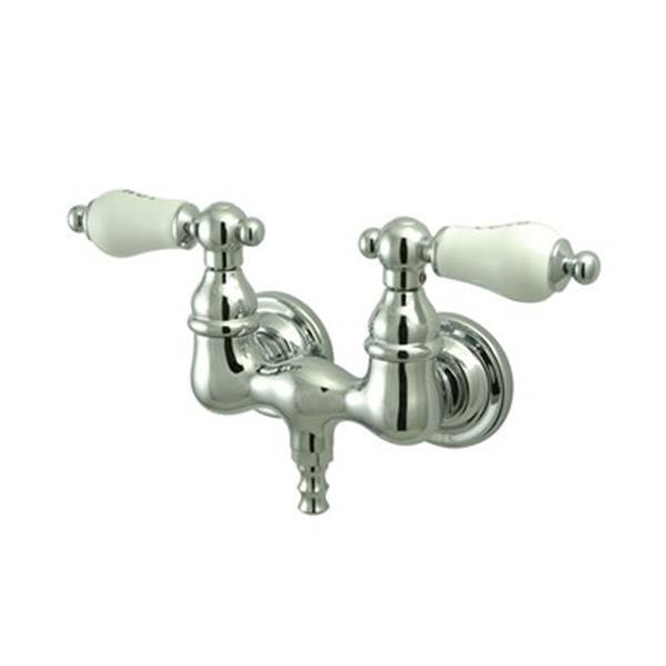 Elements of Design Hot Springs Chrome TubWall Clawfoot Tub and Shower Filler