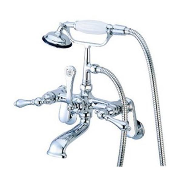 Elements of Design Hot Springs 13-in Chrome Clawfoot Tub and Shower Filler