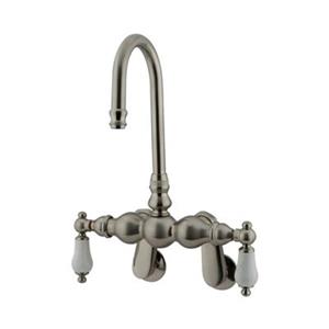 Elements of Design Hot Springs 10-in Satin Nickel Tub Wall Clawfoot Tub and Shower Filler