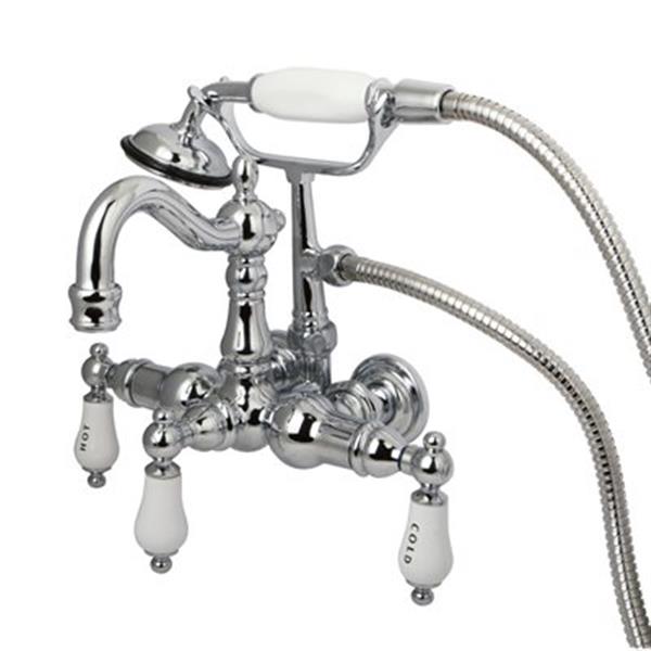 Elements of Design Hot Springs 10-in Chrome Clawfoot Tub and Shower Filler