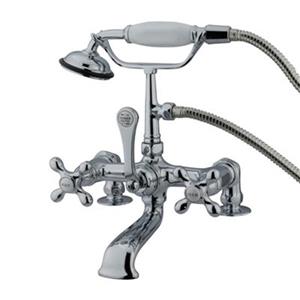 Elements of Design Chrome 8-in Chrome Hot Springs Clawfoot Tub and Shower Filler