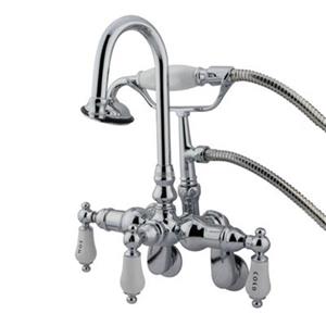 Elements of Design Chrome Hot Springs Clawfoot Tub and Shower Filler