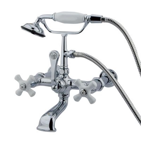 Elements of Design Chrome Hot Springs Clawfoot Tub and Shower Filler