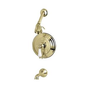 Elements of Design New Orleans Polished Brass Pressure Balanced Tub Faucet Shower System