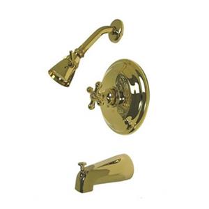 Elements of Design St. Louis Polished Brass Pressure Balanced Tub Faucet Shower System