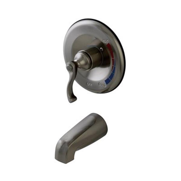 Elements of Design 6.75-in Satin Nickel Pressure  Balanced Tub and Shower Faucet System