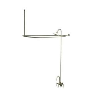 Elements of Design Vintage Satin Nickel Package Clawfoot Tub and Shower Filler