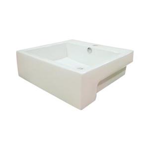 Elements of Design Concord 21.25-in x 17.63-in White Rectangular Vessel Sink