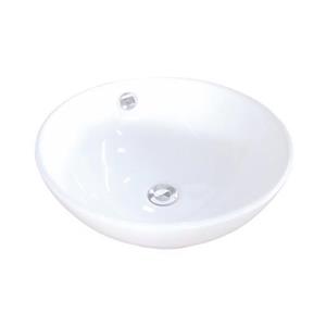 Elements of Design Perfection 15.75-in x 15.75-in White Round Vessel Sink