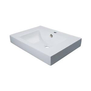 Elements of Design Mission 23.63-in x 18-in White Rectangular Vessel Sink