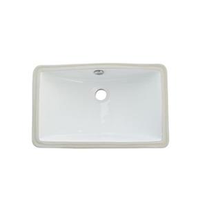 Elements of Design Courtyard 18.25-in x 11.88-in White Under Mount Rectangular Bathroom Sink
