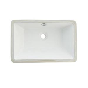 Elements of Design Forum 21.13-in x 13.19-in White Undermount Rectangular Bathroom Sink