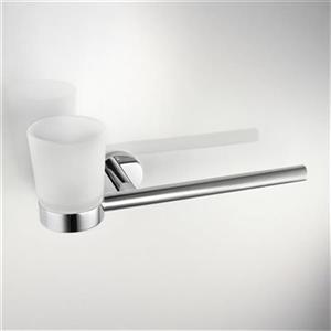 WS Bath Collections Napie Wall Mounted Toothbrush Holder With Tumbler And Towel Bar