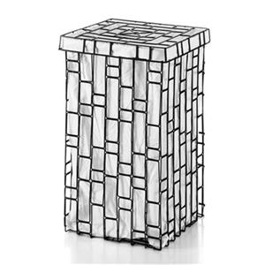 WS Bath Collections Complements Burnished Metal Rectangular Pattern Laundry Basket Hamper