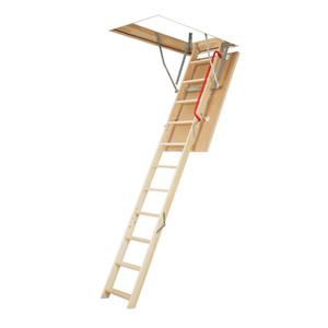 Fakro 10-ft x 25-ft Wooden Attic Ladder