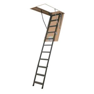 Fakro LMS 10-ft x 25-in Metal Insulated Attic Ladder