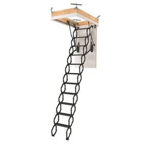 Fakro LST Steel Scissor Attic Ladder 22.5-in x 47-in Grey