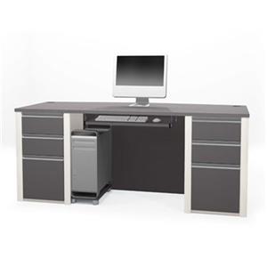 Prepac Sonoma 56 in. Rectangular White Computer Desk with Adjustable Shelf  WEHR-0801-1 - The Home Depot