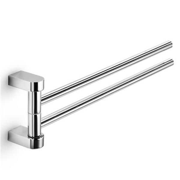 WS Bath Collections Muci 15-in Polished Chrome Double Swivel Towel Bar