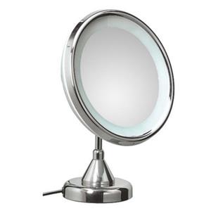 WS Bath Collections Luccicolo Mirror Pure lll Free Standing Telescopic Magnifying Make-Up Mirror With Incandescent Light