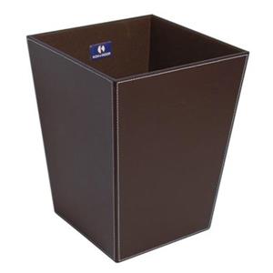 WS Bath Collections Ecopelle Collection Complements 18.90-in x 16.90-in Dark Brown Waste Basket