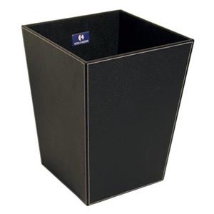 WS Bath Collections Ecopelle Collection Complements 18.90-in x 16.90-in Black Waste Basket