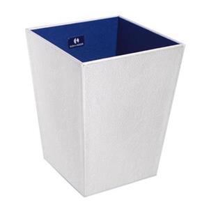 WS Bath Collections Perle Complements 11.80-in x 9.10-in White Waste Basket