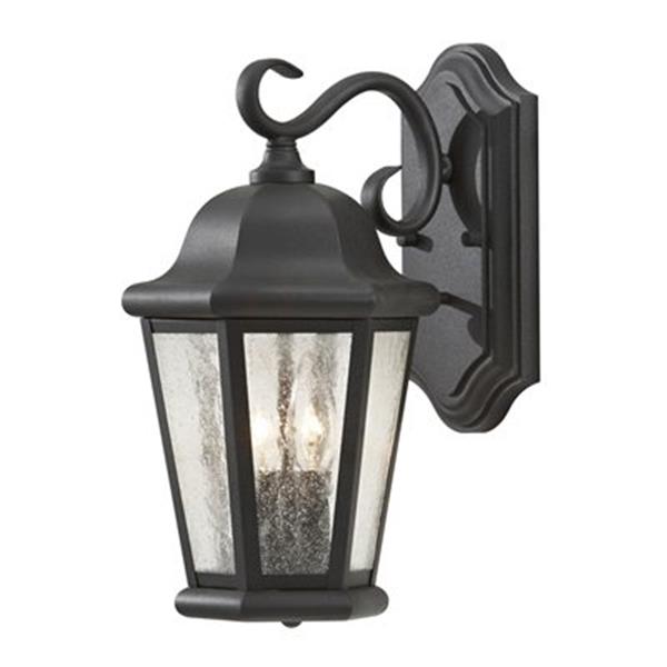 Generation Lighting Martinsville 14.5-in Black Outdoor Sconce