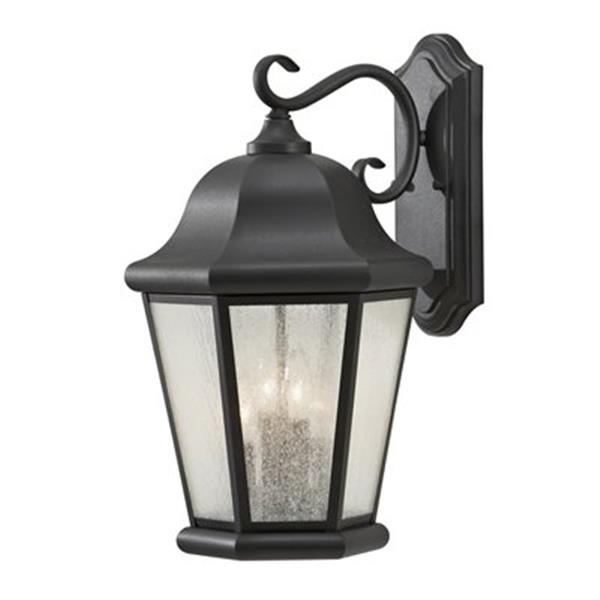 Generation Lighting Martinsville 20-in Black Outdoor Sconce