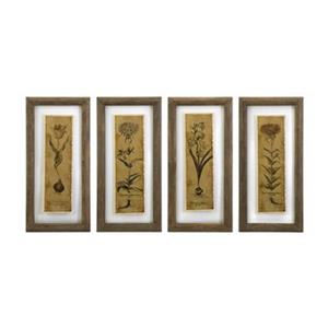 IMAX Worldwide Cassander Double Glass Print Wall Art (Set of 4)