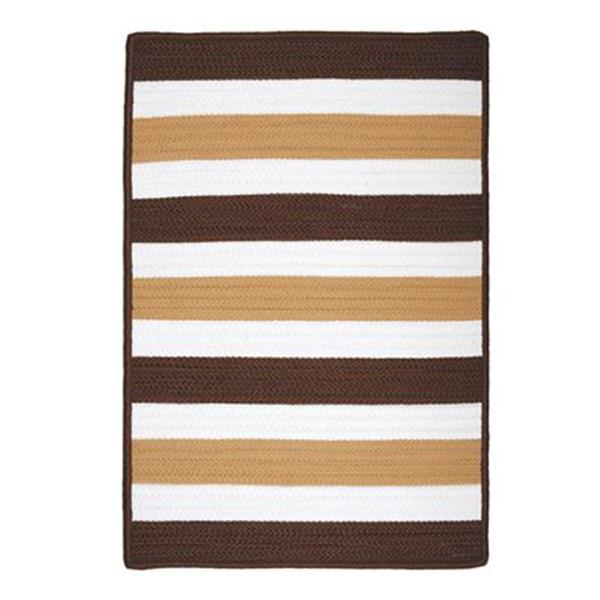 Colonial Mills Portico 2-ft x 10-ft Espresso Stripe Indoor/Outdoor Area Rug