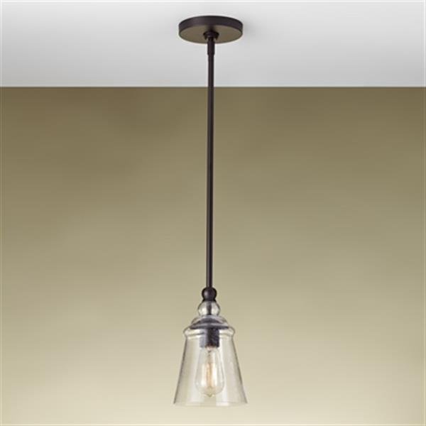 Generation Lighting Urban Renewal Collection 5.75-in x 10-in Oil-Rubbed Bronze Bell Mini Pendant Light