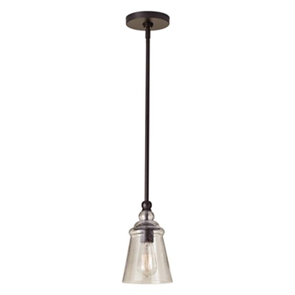 Generation Lighting Urban Renewal Collection 5.75-in x 10-in Oil-Rubbed Bronze Bell Mini Pendant Light