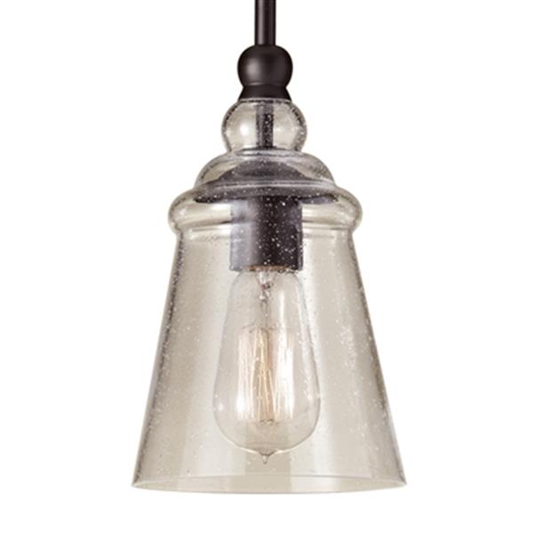 Generation Lighting Urban Renewal Collection 5.75-in x 10-in Oil-Rubbed Bronze Bell Mini Pendant Light